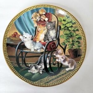 2007 Bradford Exchange Tender Tails by Jürgen Scholz Cat Collectible Plates